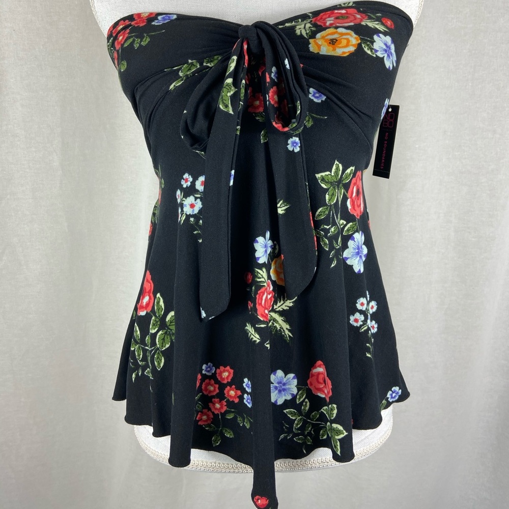Tube top floral size M black